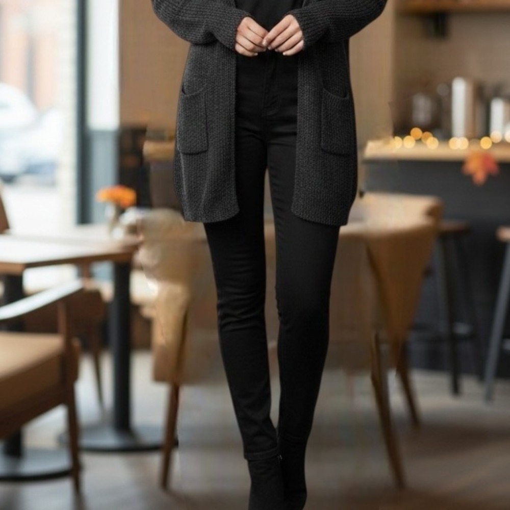 J.Crew MERCANTILE Womens 25 NWT Black Jeans High Rise Curvy Skinny Dark Fall